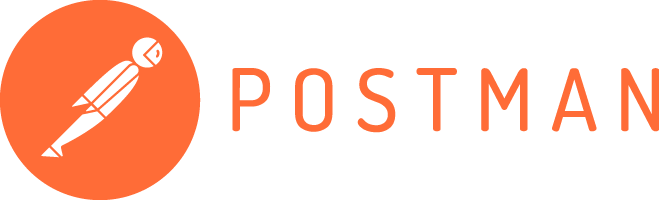 The official Postman logo — an orange circular icon with a stylized rocket-pen mark beside the wordmark 'Postman'.