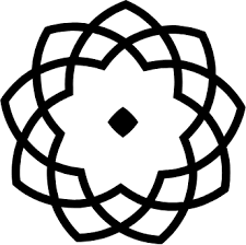 The official Sarvam AI logo — a black lotus-like geometric mark formed from interlocking petal shapes.